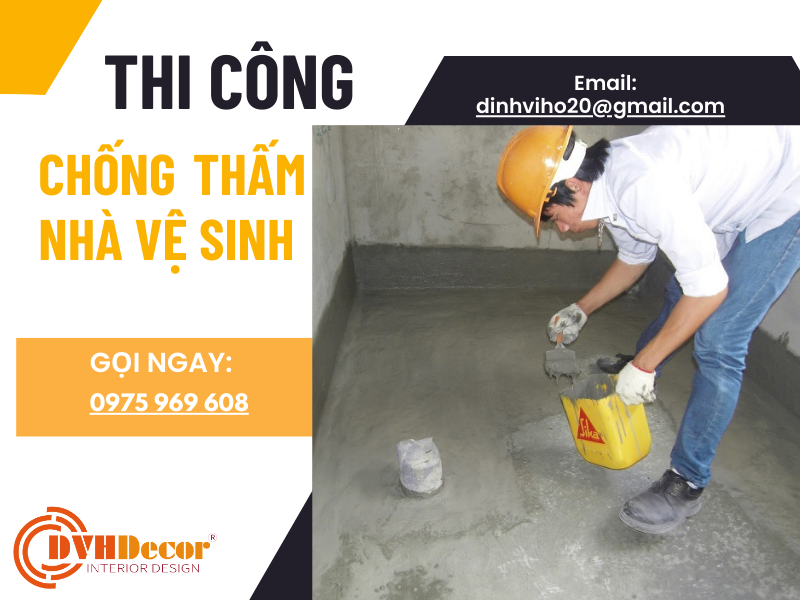 Thi công chống thấm sàn nhà vệ sinh