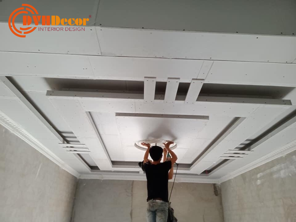 Thi công đóng trần thạch cao giá rẻ