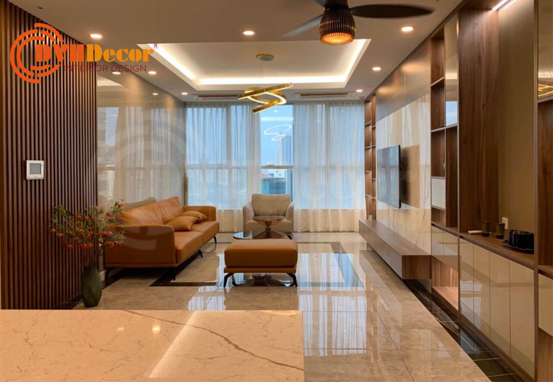 Thiết kế nội thất cho căn hộ Keangnam Apartment - Tông màu ấm phù hợp cho không gian sống hàng ngày