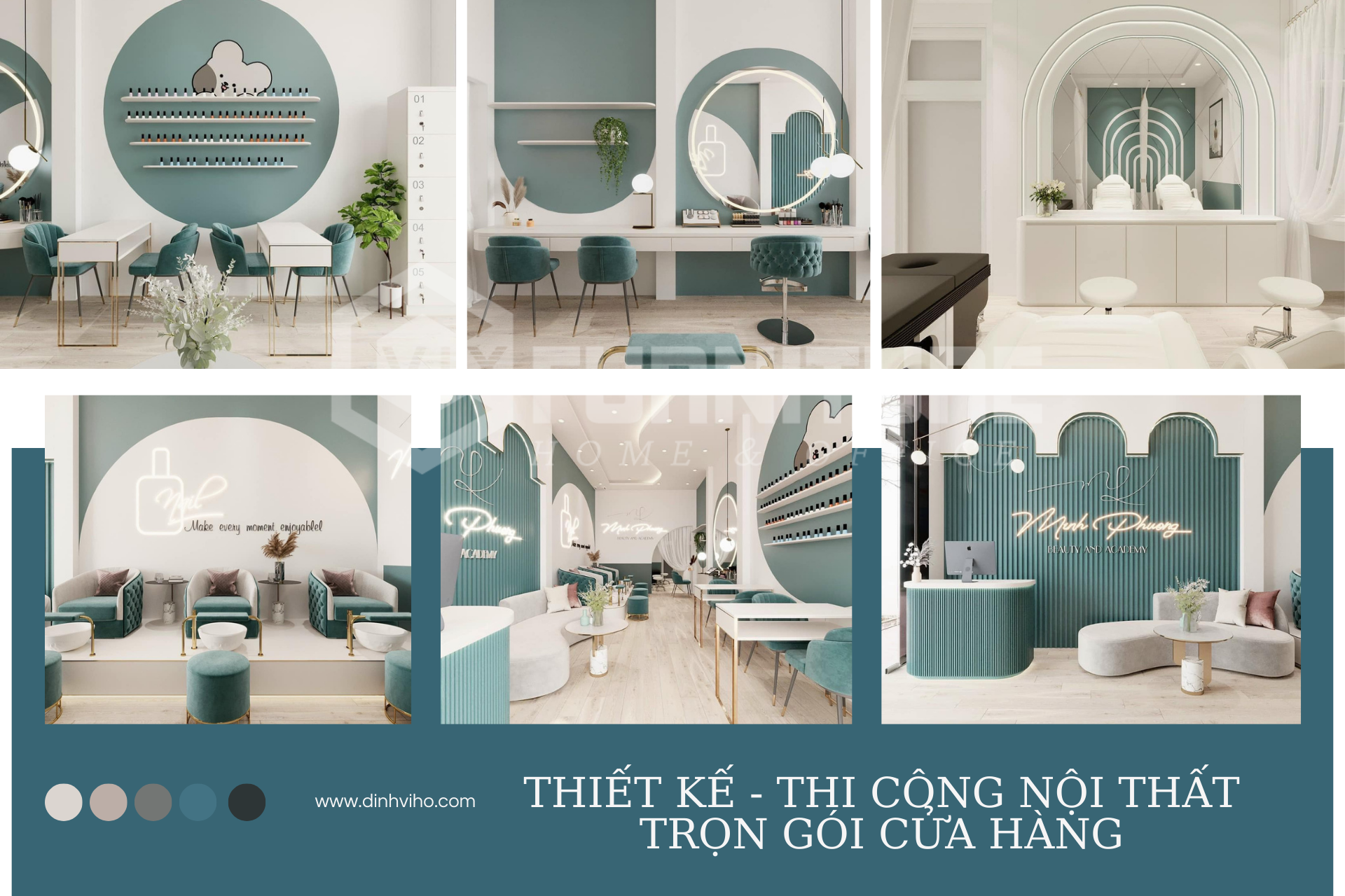 DVHDecor thiết kế & thi công nội thất tiệm nail