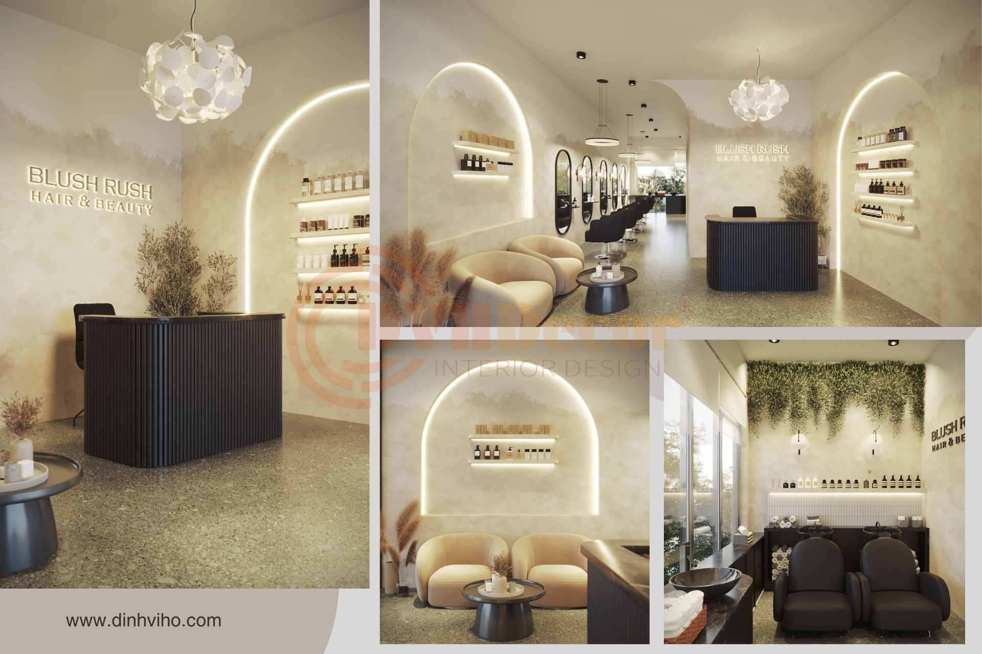 thi công & thiết kế trọn gói tiệm salon